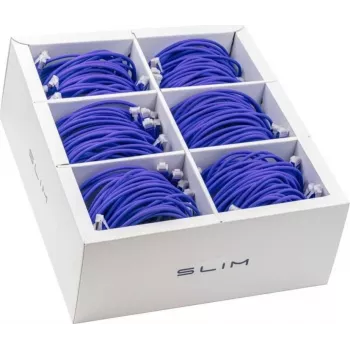 Wirewin SLIM-LS-K6A 3.0 VT 36 - Cable de red Ethernet Slim Cat6a U/FTP, 3m, violeta, pack de 36