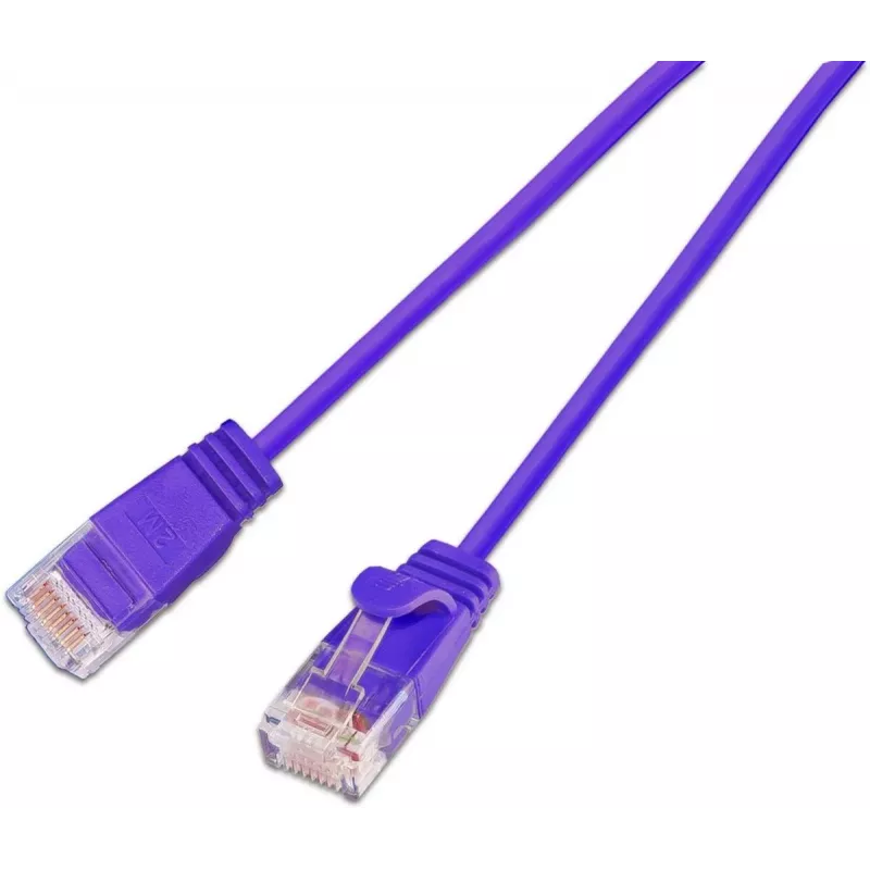 Wirewin SLIM KAT6A 10 Gigabit cable de parcheo Light redondo, U/UTP, Ø 3,6 mm, violeta (SLIM-L-UU-K6A 1.0 VT)