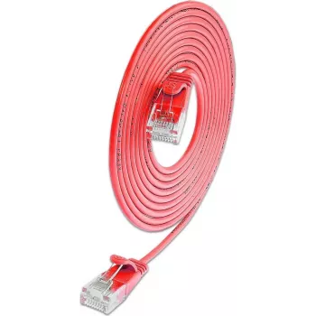 Wirewin SLIM Cat6A 10 Gigabit U/UTP cable de red, 0,5 m, rojo SLIM-L-UU-K6A 2.0 RD