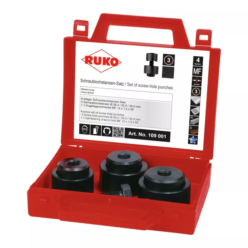 RUKO SLS-Set Mini Case sistema de iluminación de seguridad, 12 LED de alta potencia, 120 lúmenes, batería NiMH, negro/amarillo