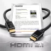 LogiLink cable HDMI A/M a A/M 8K/60Hz 48Gbps metal nailon certificado negro 2m