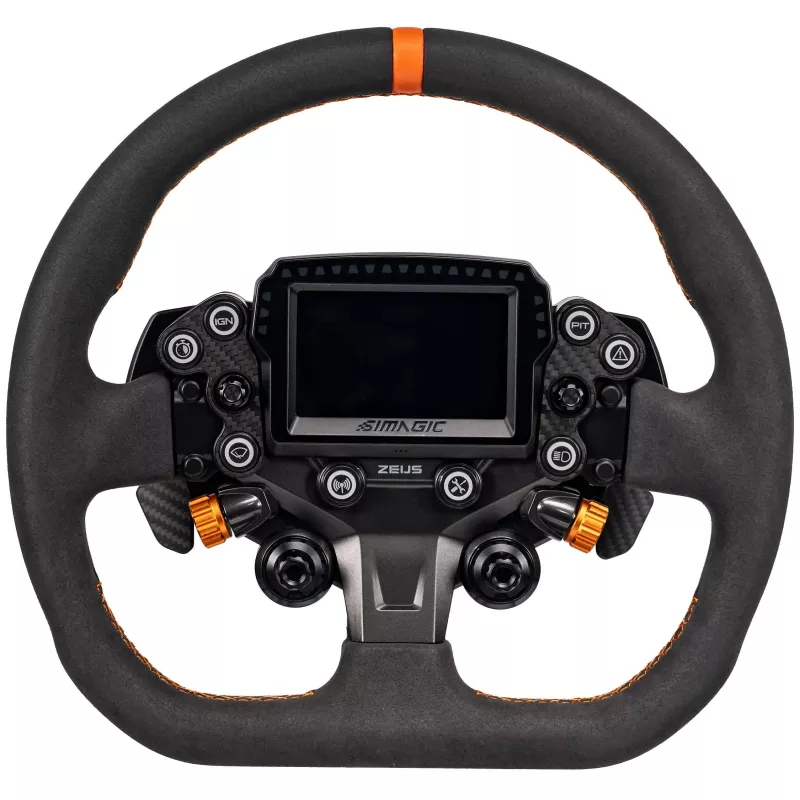 Aro de volante Simagic ZS-320CD Alcantara, 320mm, forma D, 6x70mm PCD, sin buje