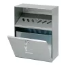 Bartscher 860001 Cenicero de pared, acero inoxidable, plata, con cerradura