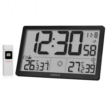 KIENZLE Jumbo NEO LCD Reloj de pared estación meteorológica negro