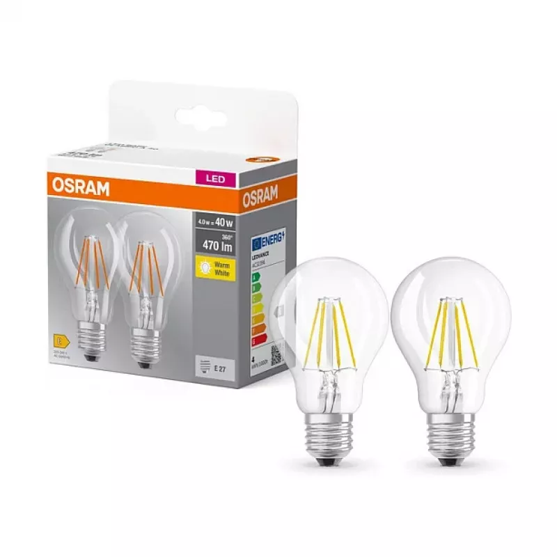 Osram Bombilla LED 4 W blanco cálido E27 A60 mate