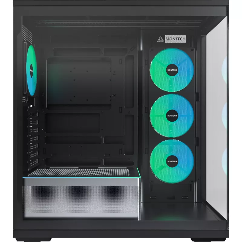 MONTECH TG3 Caja de PC, cristal templado x2, negro