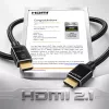 LogiLink Cable HDMI 8K/60 Hz 48 Gbps metal nailon certificado negro 1 m