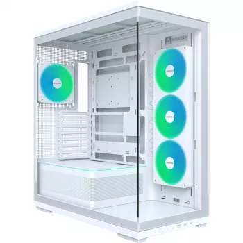 MONTECH TG3 Caja PC, Tempered Glass x2, Blanco