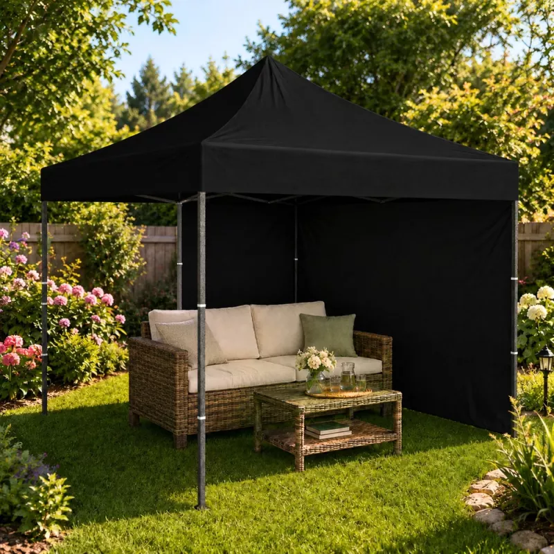 LEAN Express Carpa de jardín Carpa de hostelería Negra 3x3M