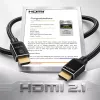 LogiLink cable HDMI, A/M a A/M, 8K/60 Hz, 48 Gbps, metal, nailon, certificado, negro, 3 m