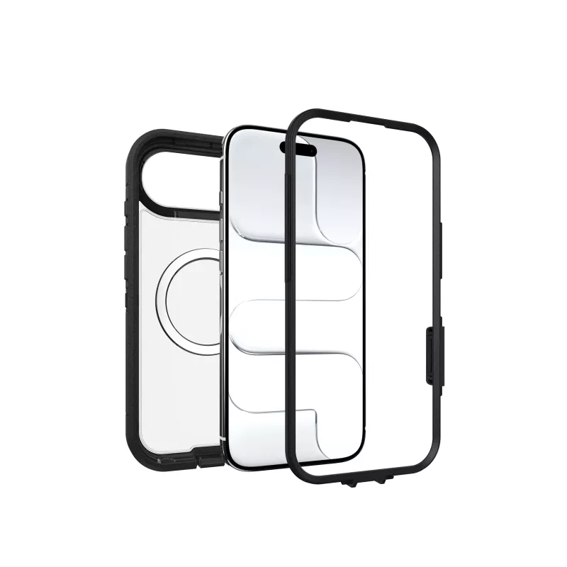 OtterBox Defender Series Pro XT funda trasera para Apple iPhone 15 Pro Max - Dark Side (transparente/negro)