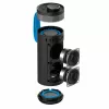 JLab Go Party Altavoz Bluetooth portátil con 20W de potencia de salida, resistencia al agua IPX6, 15 horas de batería, micrófono integrado, modos de luz, Negro