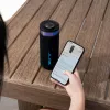 JLab Go Party Altavoz Bluetooth portátil con 20W de potencia de salida, resistencia al agua IPX6, 15 horas de batería, micrófono integrado, modos de luz, Negro