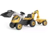 Smoby Builder Max tractor de pedales con remolque, amarillo
