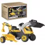 Smoby Builder Max tractor de pedales con remolque, amarillo