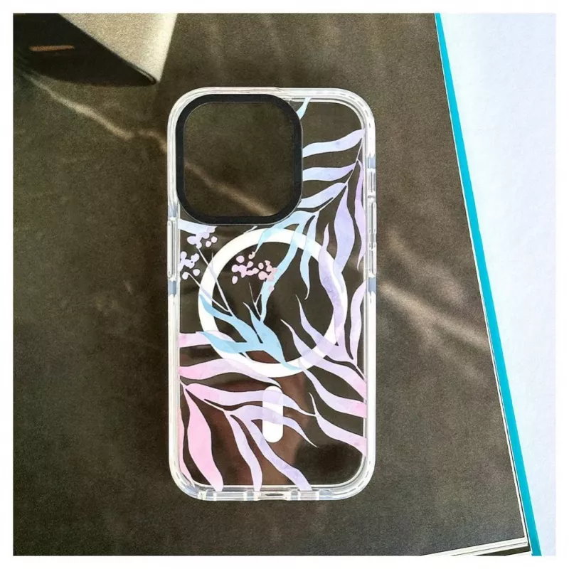 Evelatus funda PC+TPU con MagSafe para Apple iPhone 15 Pro - Estampado floral personalizado
