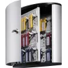 DURABLE KEY BOX 36 Armario de llaves con cerradura de cilindro, acero gris claro, montaje en pared, 36 ganchos 195223