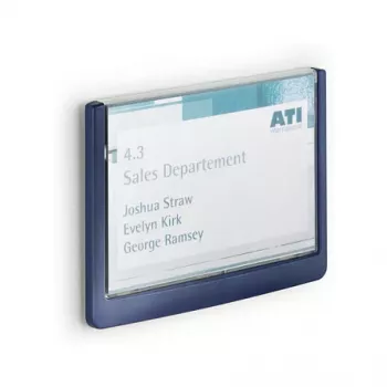 DURABLE CLICK SIGN Placa de puerta 149 x 105,5 mm, azul oscuro, 486107