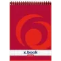 herlitz x.book Cuaderno de espiral A5 cuadriculado rojo - 50 hojas 110536