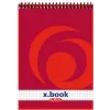 herlitz x.book Cuaderno de espiral A5 cuadriculado rojo - 50 hojas 110536