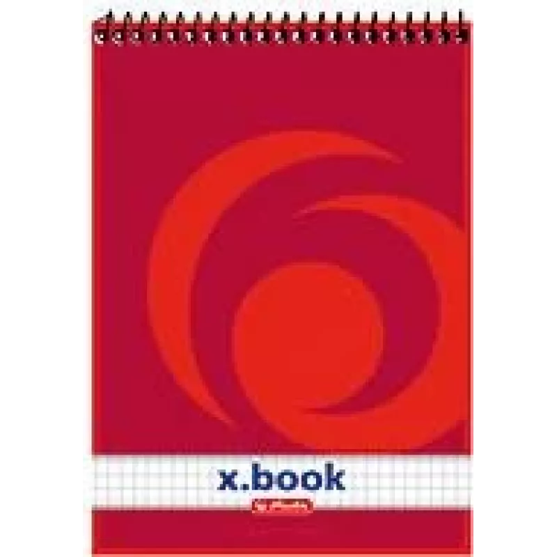 herlitz x.book Cuaderno de espiral A5 cuadriculado rojo - 50 hojas 110536