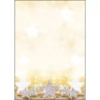 Sigel Papel con motivo navideño estrellas brillantes - A4 (210 x 297 mm) - 90 g/m² - 100 hojas (DP029)