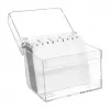 MAUL Fichero de acrílico A6, cristal transparente incl. 100 fichas y registro A-Z (19528-05)