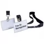 DURABLE CLICK FOLD Placa de identificación con cinta textil, 90 x 54 mm, transparente, pack de 10 821719