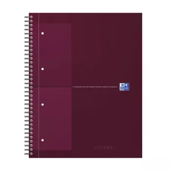 Oxford International Collegeblock Cuaderno, DIN A4+, cuadriculado, tapa dura, encuadernación espiral, 80 hojas, negro 400191241