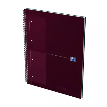 Oxford International Collegeblock Cuaderno, DIN A4+, cuadriculado, tapa dura, encuadernación espiral, 80 hojas, negro 400191241