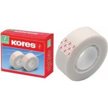 Kores cinta adhesiva invisible 12 mm x 33 m mate, escribible, sin sombras, 24 rollos K53302