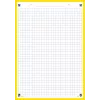 Oxford fichas, DIN A5, cuadriculadas, blanco/amarillo, 210 g/m², 2 perforaciones, borde de color, 100 fichas 400100550