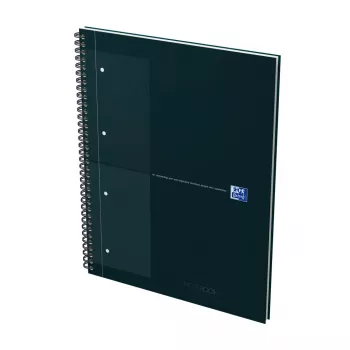 Oxford International bloc de notas cuaderno, DIN A4+, cuadriculado, tapa dura, encuadernación espiral, 80 hojas, compatible con SCRIBZEE 400191148
