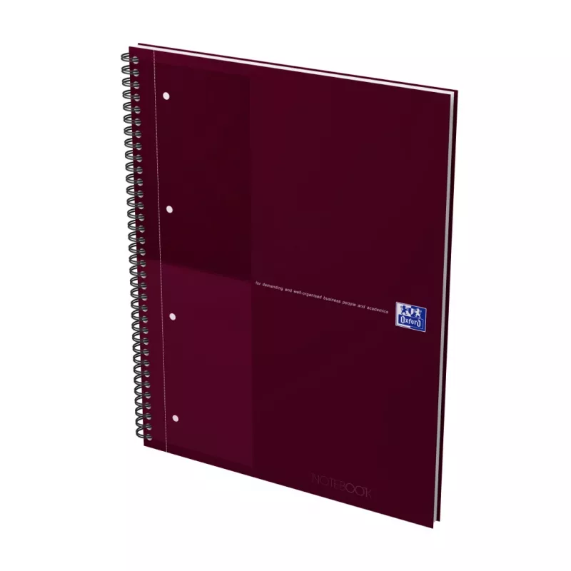 Oxford International bloc de notas cuaderno, DIN A4+, rayado, tapa dura, encuadernación espiral, 80 hojas, 1 unidad 400194459