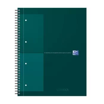 Oxford International bloc de notas cuaderno, DIN A4+, cuadriculado, tapa dura, encuadernación espiral, 80 hojas 400191242