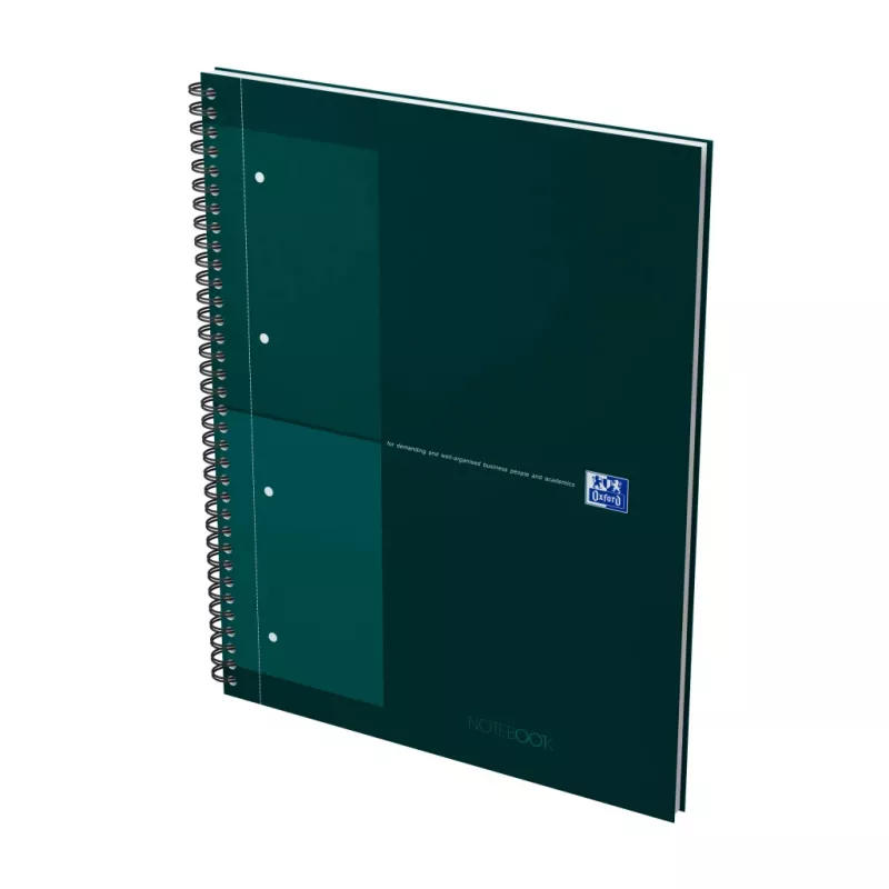 Oxford International bloc de notas cuaderno, DIN A4+, cuadriculado, tapa dura, encuadernación espiral, 80 hojas 400191242