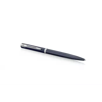 Waterman Impression bolígrafo – laca azul, anillo decorativo cromado, punta media, caja regalo 2225468