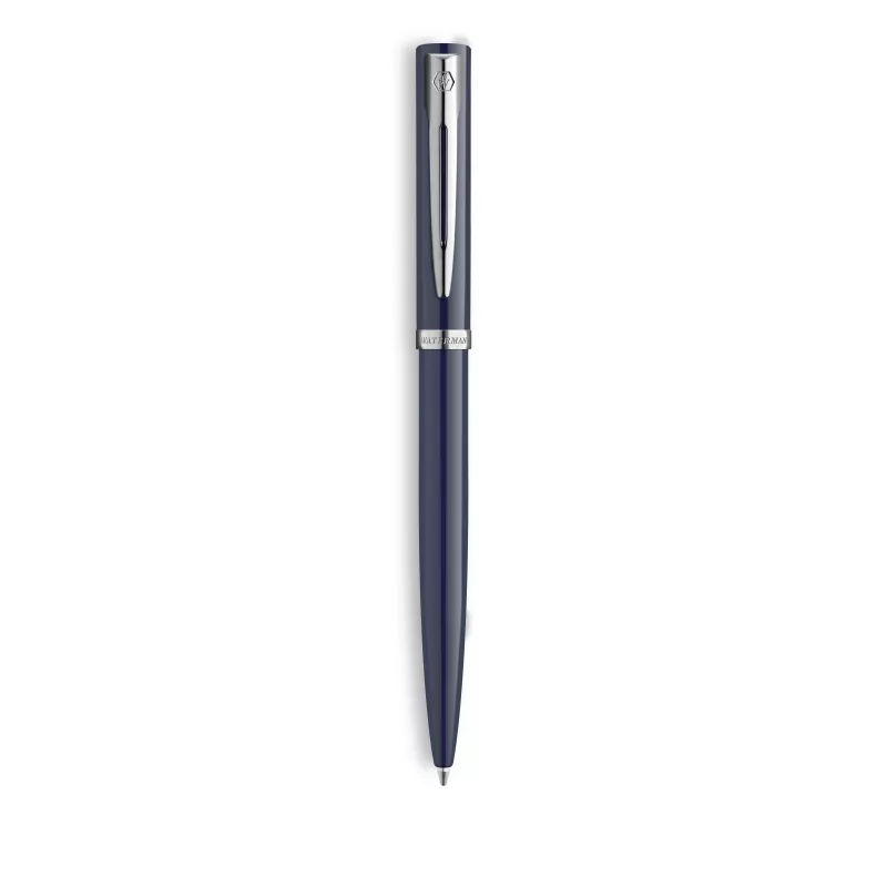 Waterman Impression bolígrafo – laca azul, anillo decorativo cromado, punta media, caja regalo 2225468