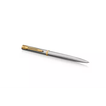 Waterman Impression bolígrafo de acero inoxidable con detalles dorados, azul medio, caja regalo 2225495