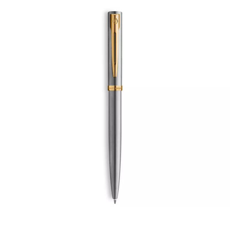 Waterman Impression bolígrafo de acero inoxidable con detalles dorados, azul medio, caja regalo 2225495