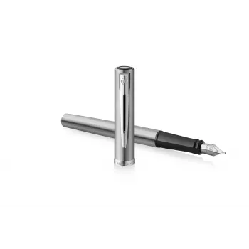Waterman Allure Impression estilográfica, acero inoxidable con detalles dorados, plumín medio 2225494