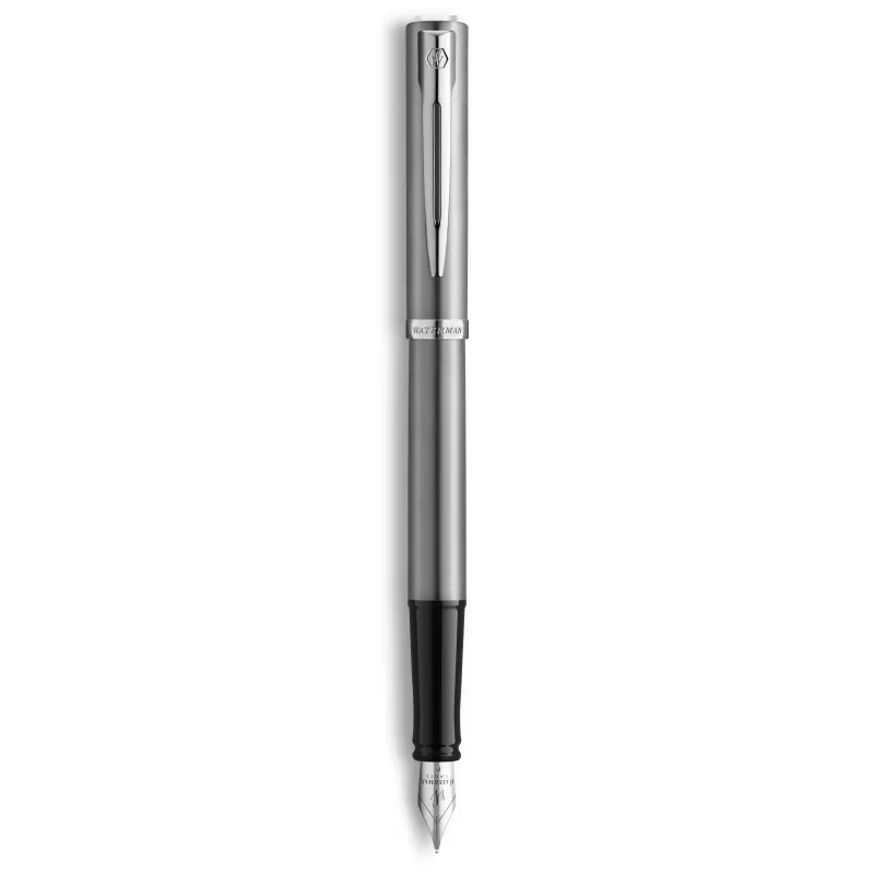 Waterman Allure Impression estilográfica, acero inoxidable con detalles dorados, plumín medio 2225494