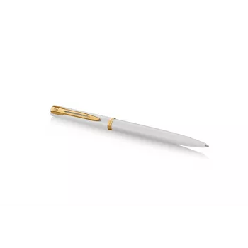 Waterman Allure Impression bolígrafo, laca blanca, adornos dorados, tinta azul media 2225511