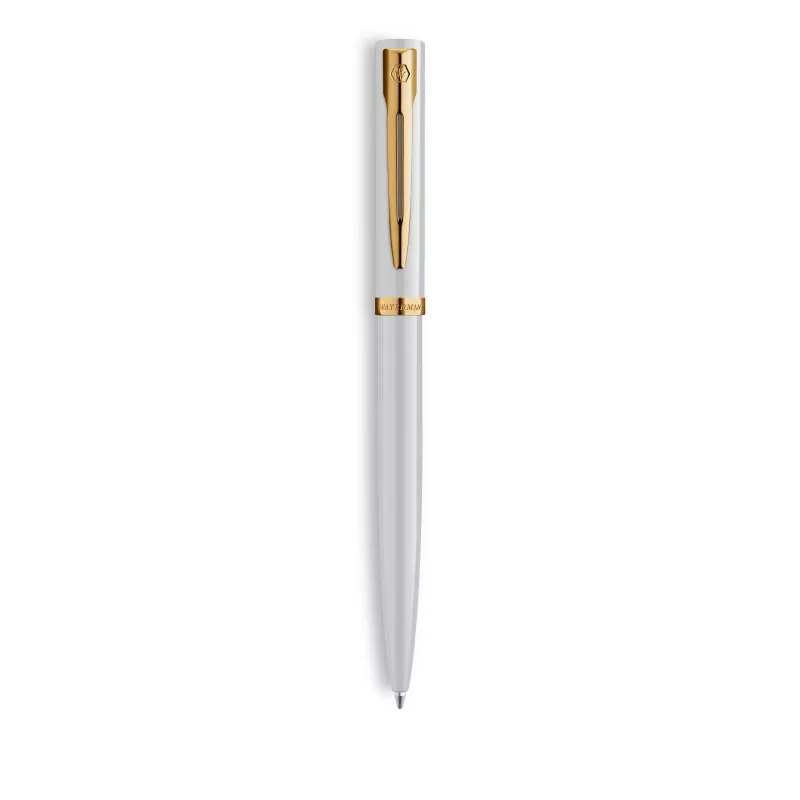 Waterman Allure Impression bolígrafo, laca blanca, adornos dorados, tinta azul media 2225511