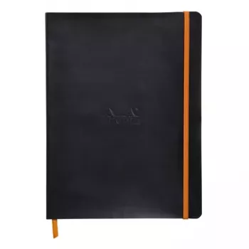 RHODIA RHODIARAMA cuaderno B5 rayado negro piel sintética 80 hojas 117502C