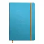 RHODIA RHODIARAMA cuaderno A5 rayado, tapa dura turquesa de piel sintética, 96 hojas 118747C