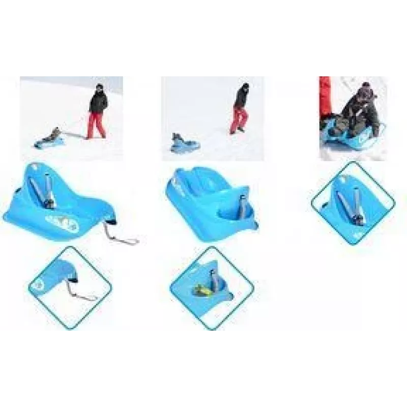 EDA Bobee Bob trineo para niños pequeños con frenos de mano bilaterales, azul 10765 B.SU/SK S