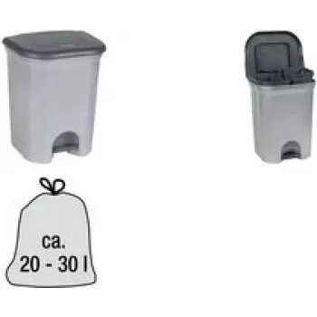 keeeper Torge cubo de pedal, 2x 11 litros, plata 1153616000000