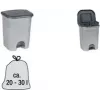 keeeper Torge cubo de pedal, 2x 11 litros, plata 1153616000000