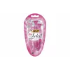 BIC Miss Soleil maquinillas de afeitar desechables para mujer, 4 uds., triple hoja con banda lubricante de aloe vera y vitamina E, cabezal móvil, colores pastel surtidos 8897253